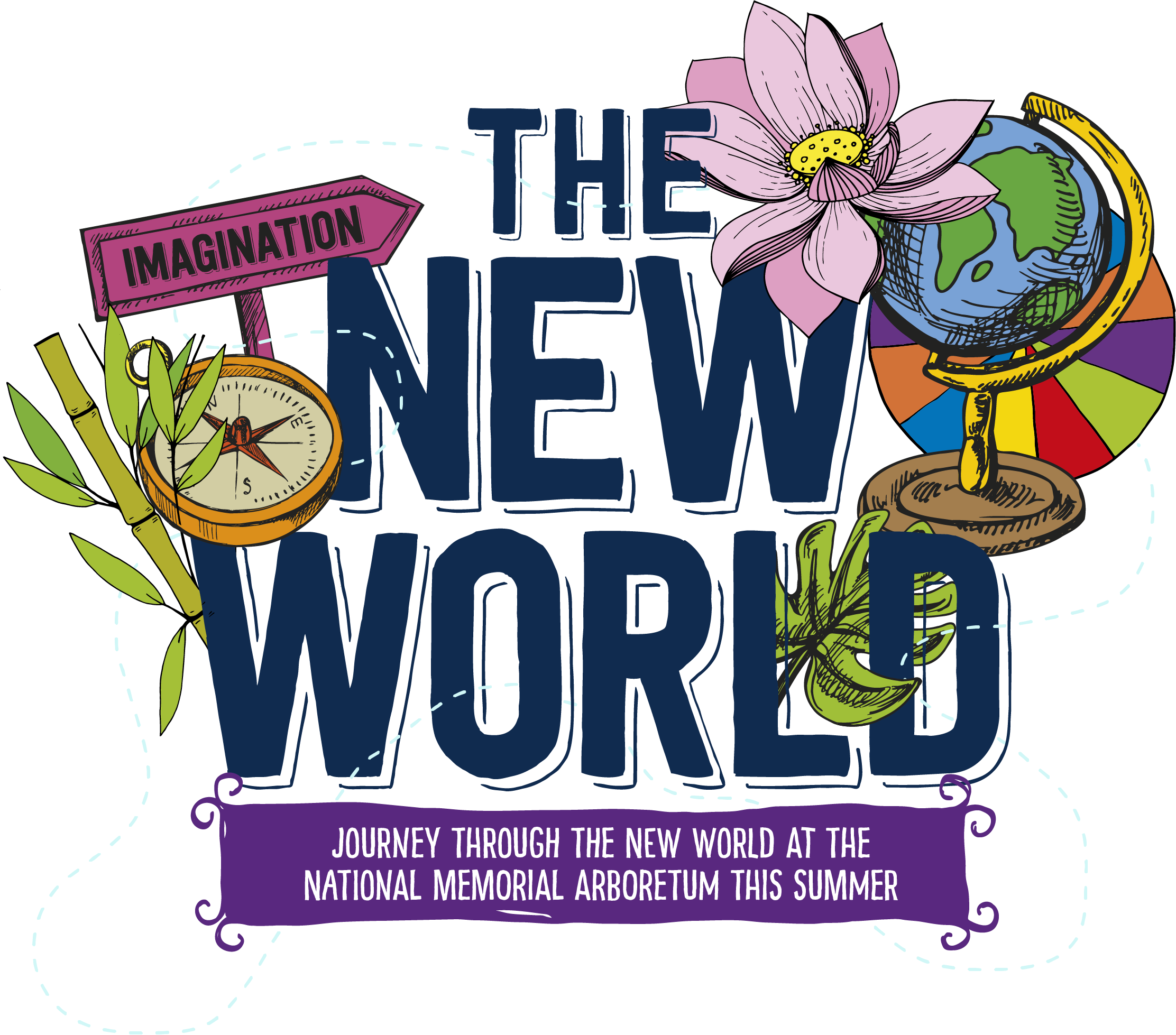 A graphical illustration of the word new world