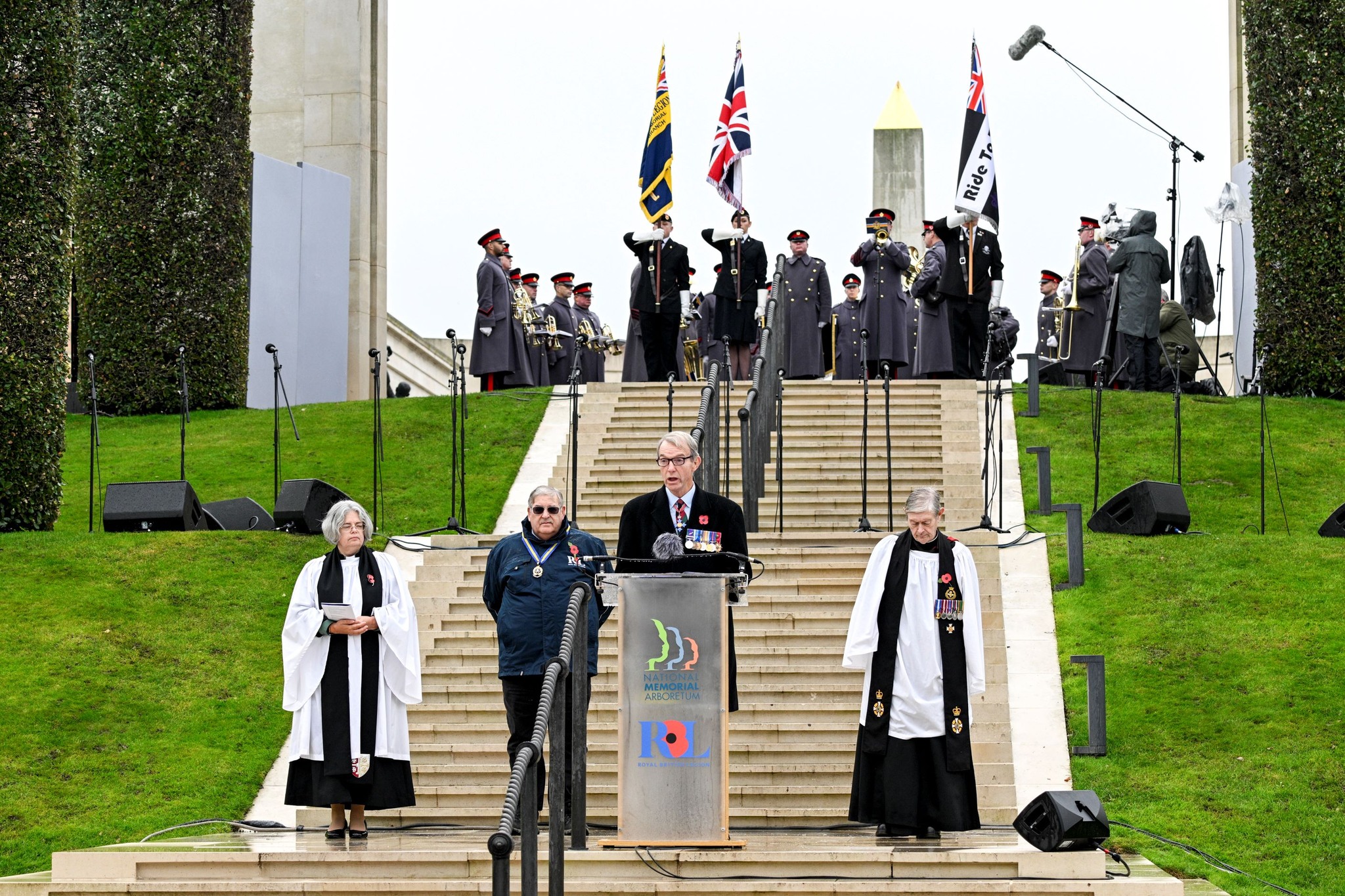 Remembrance Sunday Service  on the Armed Forces Memorial