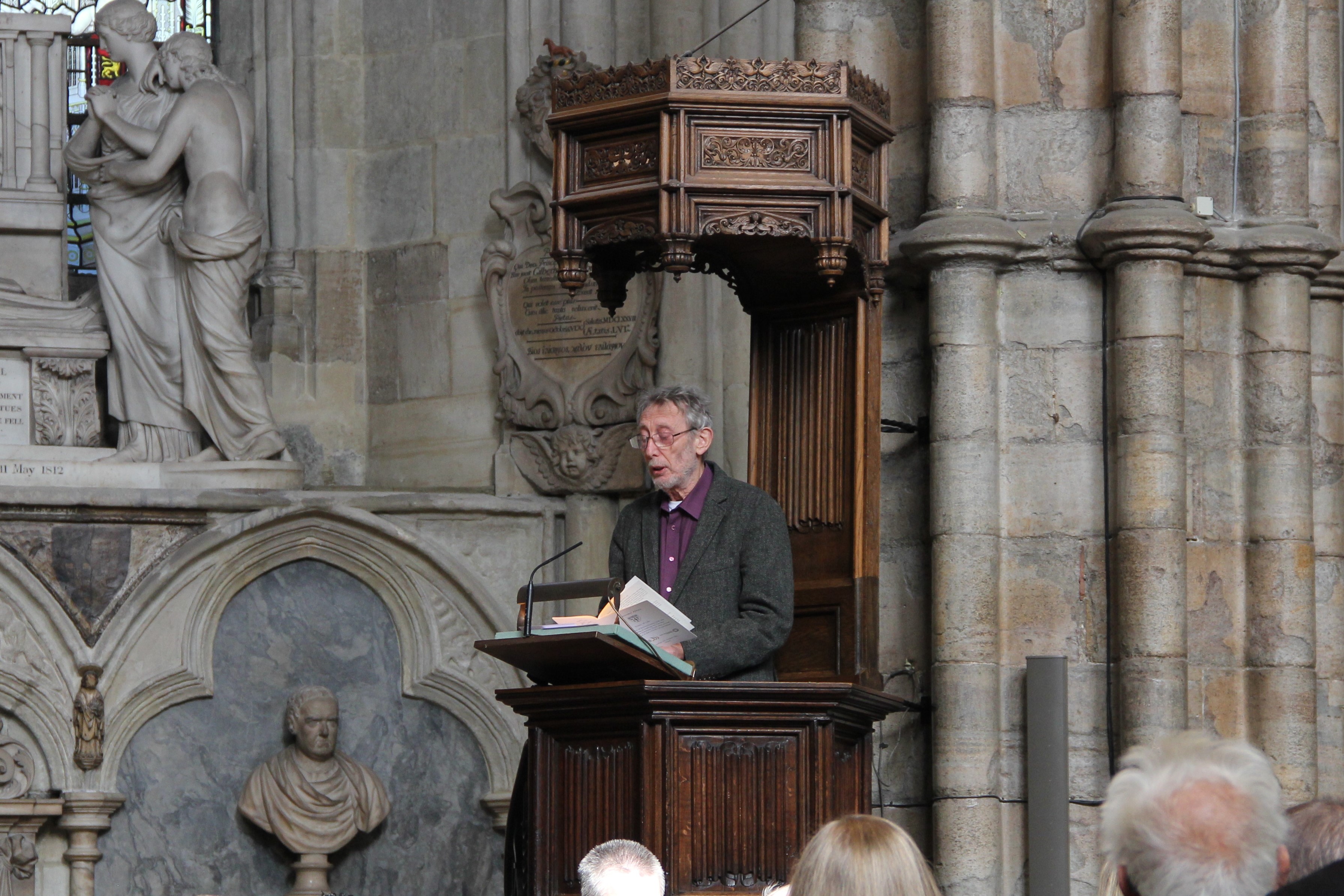 Michael Rosen reads his poem, These are the hands [Credit Picture PartnershipWestminster Abbey]