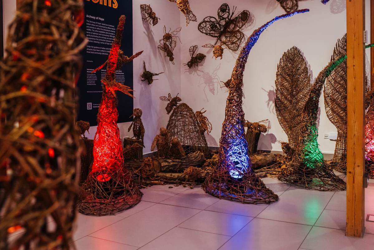 Willow archways and animals