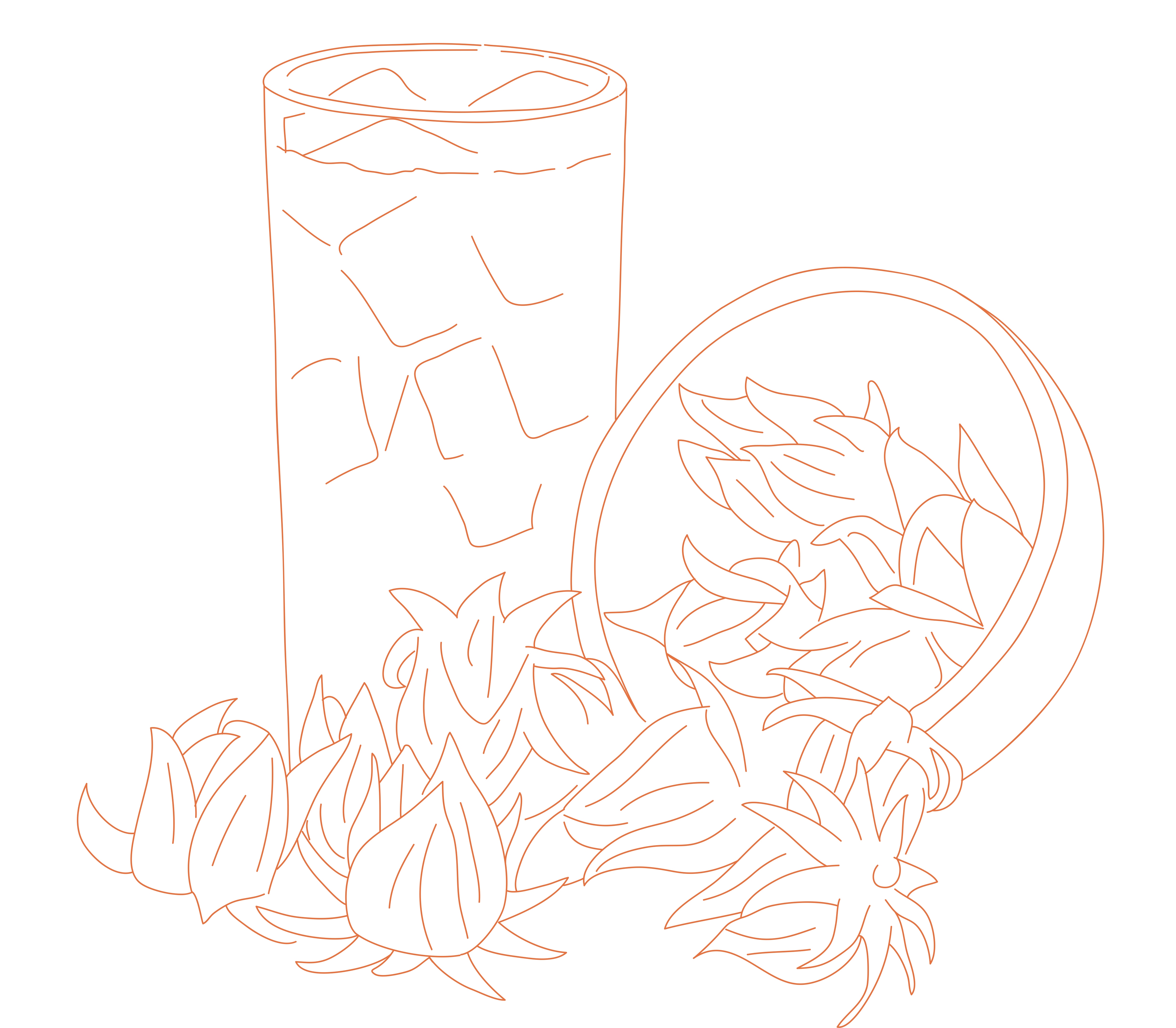 An illustration of a glass of Kerkude, a health drink