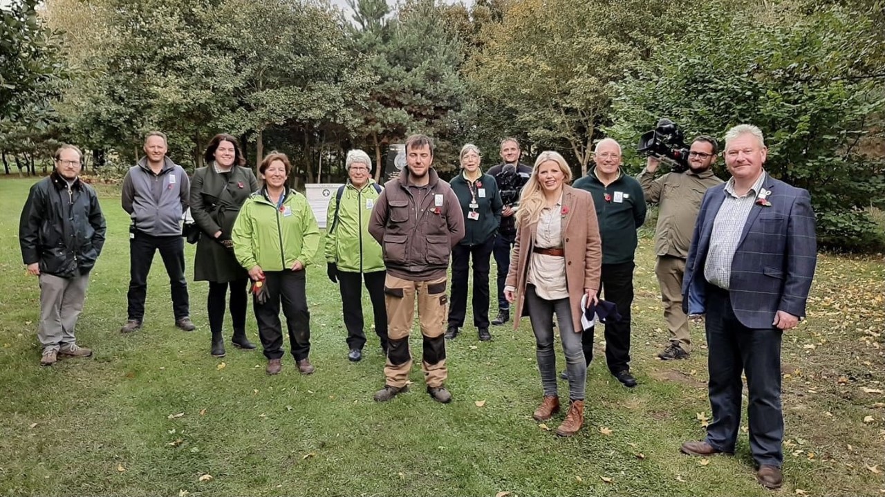 Countryfile team at the National Memorial Arboretum