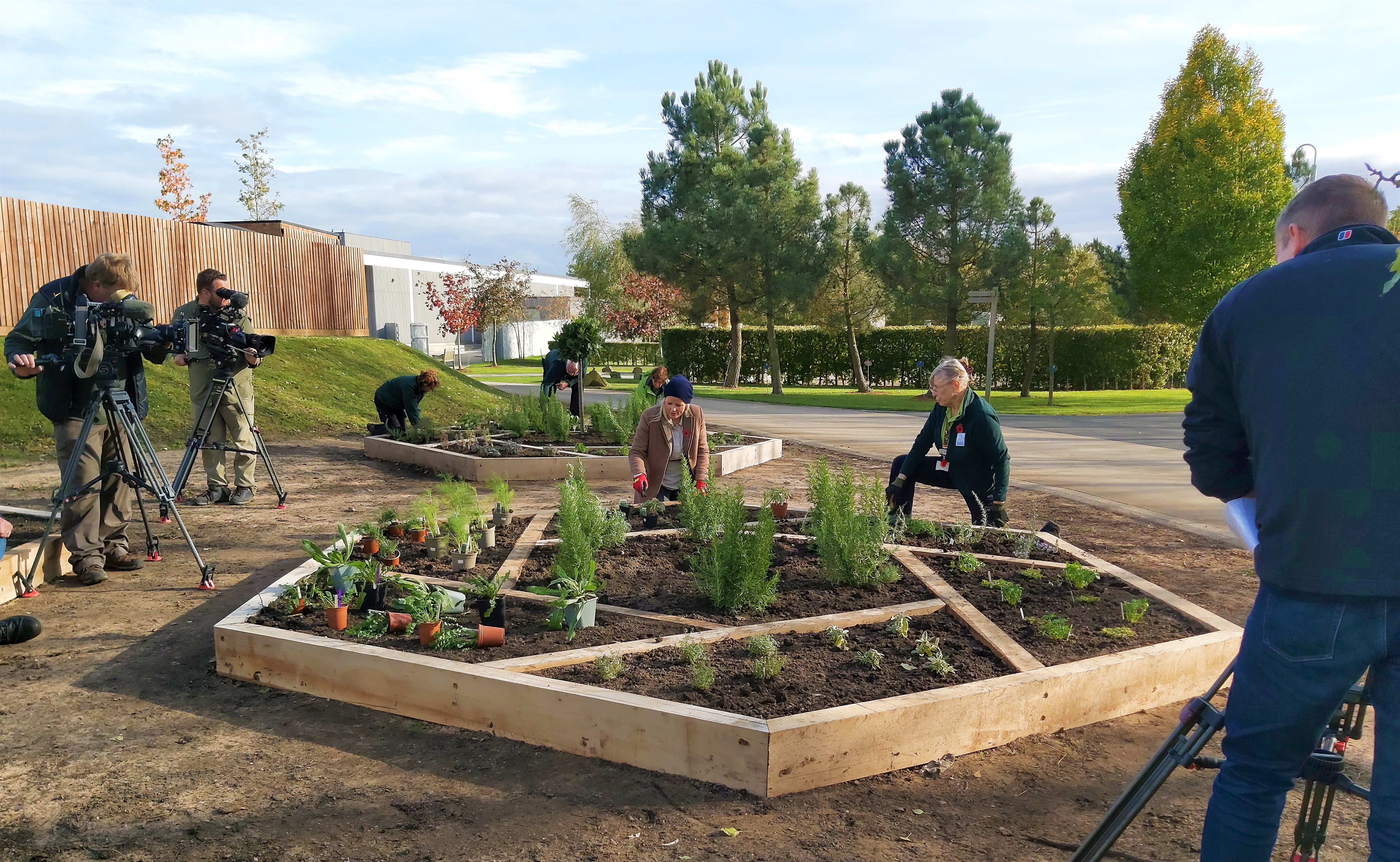 BBC's Countryfile filming at the National Memorial Arboretum
