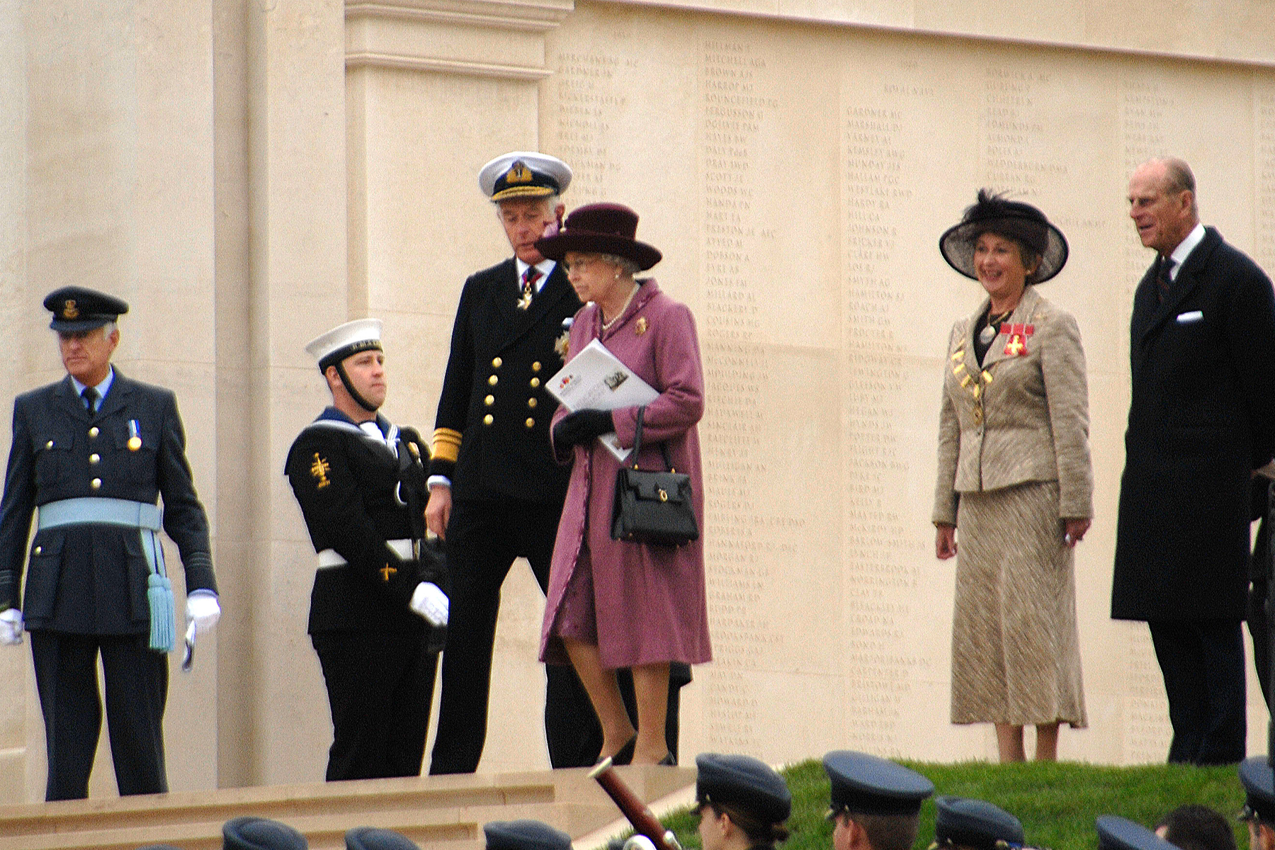Her Late Majesty in 2007 at the dedication of the Armed Forces Memorial