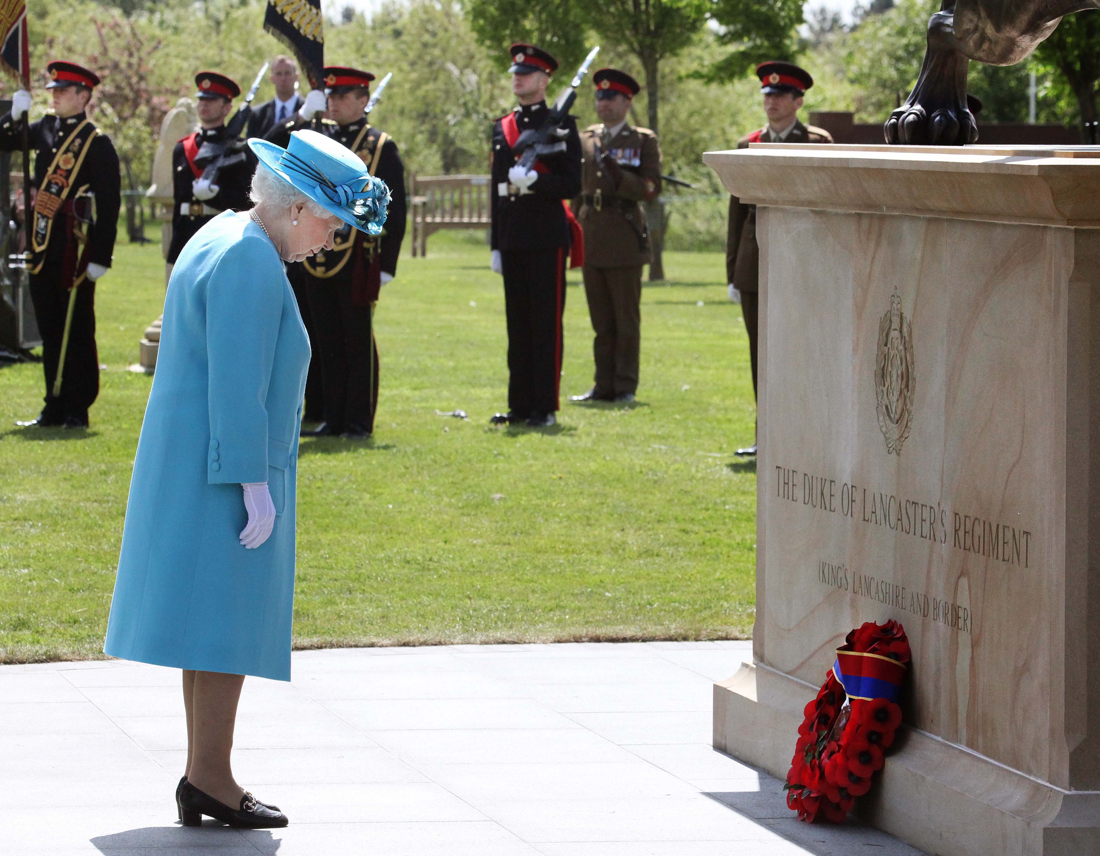 Her Majesty The Queen at the Duke of Lancaster's Memorial Dedication