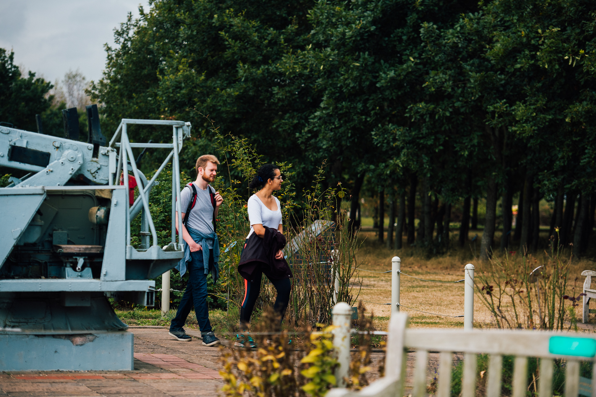 People exploring the Naval Review at the National Memorial Arboretum